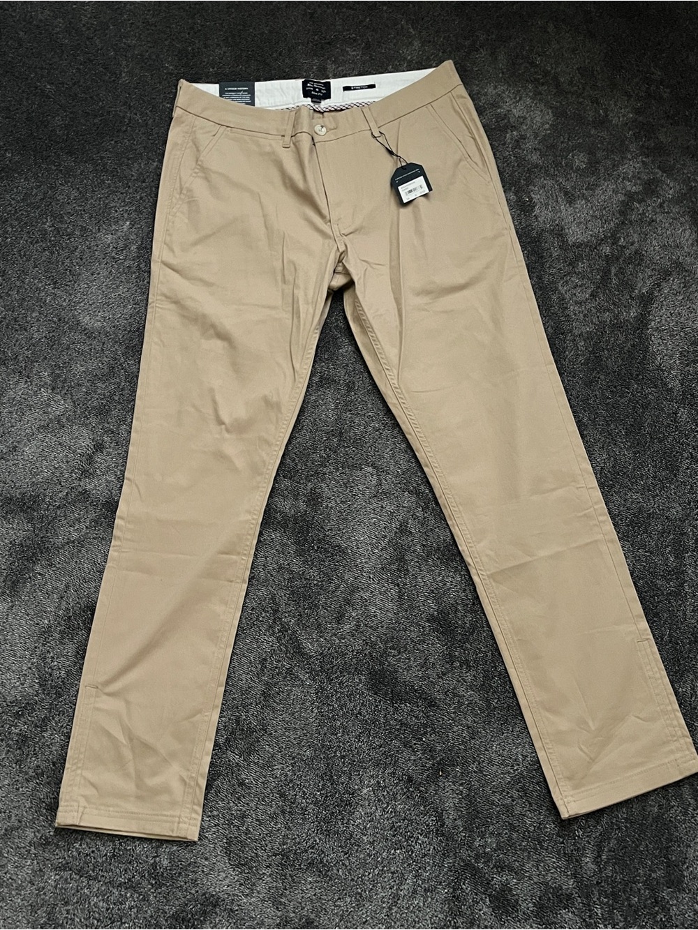 NWT Ben Sherman Men's Sand Chino Pants Slim Taper Size 34x32